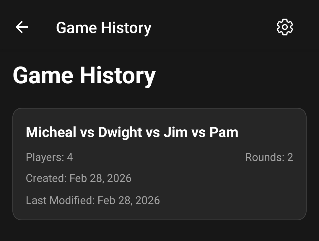 Game history
