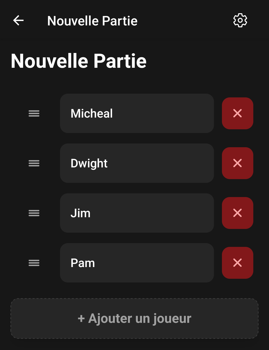 Plusieurs joueurs par partie