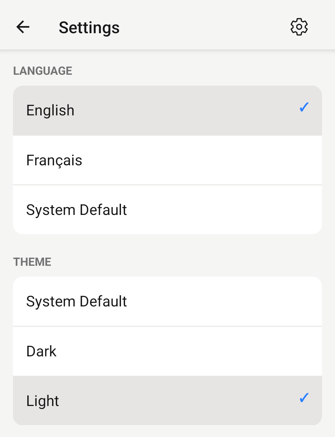 Light theme